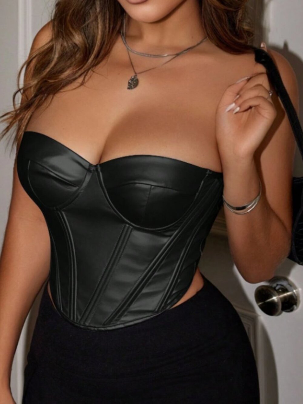 SHEIN Black Corset Top